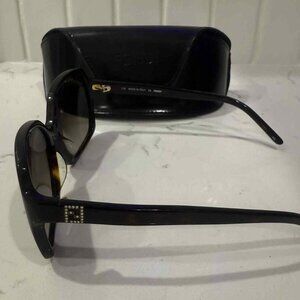 Authentic FENDI Sunglasses Dainty Rhinestone Logo Side